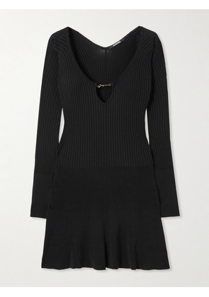 Jacquemus - La Mini Robe Pralù Ribbed-knit Mini Dress - Black - FR32,FR34,FR36,FR38,FR40,FR42