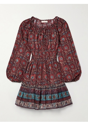 Ulla Johnson - Val Ruffled Floral-print Cotton-blend Voile Mini Dress - Multi - US00,US0,US2,US4,US6,US8,US10