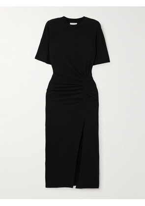 Isabel Marant - Gathered Cotton-jersey Midi Dress - Black - x small,small,medium,large,x large