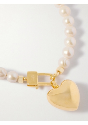 Martha Calvo - Heart Gold-plated Pearl Necklace - One size