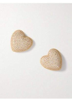 Martha Calvo - Amor Gold-plated Crystal Earrings - One size