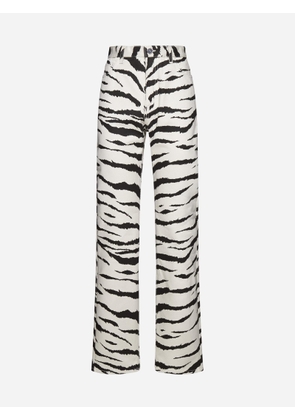 Alaia Zebra Print Jeans