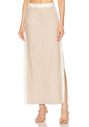 REMAIN Maxi Skirt in Beige. Size 38.
