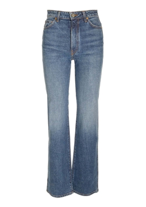 Khaite Danielle Blue Cotton Blend Jeans