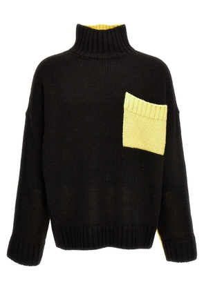 J.w. Anderson Logo Embroidery Two-Color Sweater