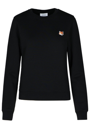 Maison Kitsuné Fox Head Black Cotton Sweatshirt