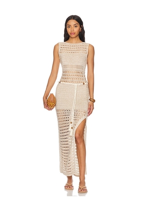 retrofete Kylan Dress in Ivory. Size M, S, XL, XS.