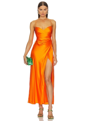 The Sei Wrap Dress in Tangerine. Size 4.