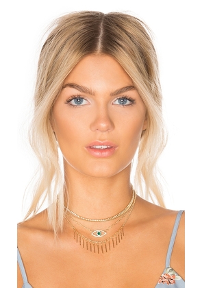 8 Other Reasons Clairvoyance Choker in Metallic Gold.