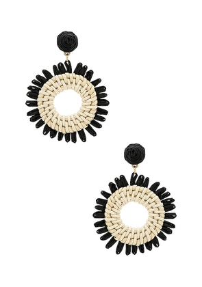 8 Other Reasons Circle Drop Earring in Black.