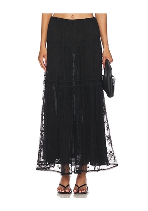 Tularosa Kylie Maxi Skirt in Black. Size M, S, XL, XS, XXS.
