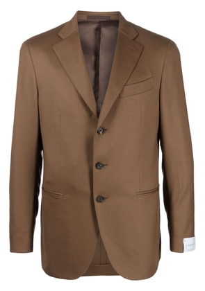 Caruso single-breasted wool blazer - Brown