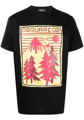 DSQUARED2 graphic-print short-sleeve T-shirt - Black