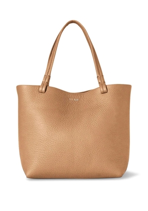 The Row small Park leather tote bag - Brown