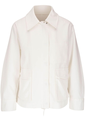 Vince oversized-collar shirt jacket - White