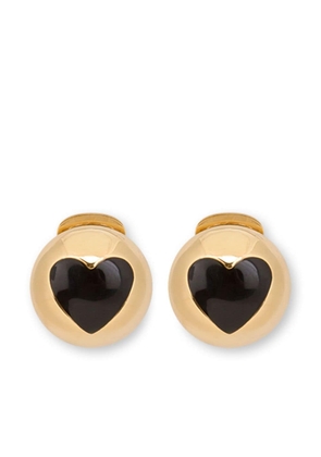 Moschino heart-print stud earrings - Gold