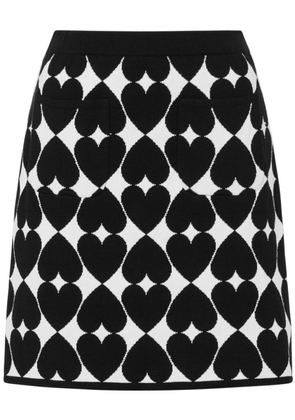 Moschino intarsia-knit cotton skirt - Black