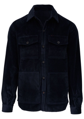 Isaia cotton corduroy shirt jacket - Blue