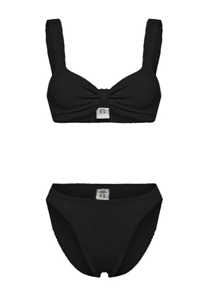 Hunza G knot-detail crinkled-effect bikini - Black
