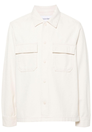 Calvin Klein flap-pockets cotton shirt - White