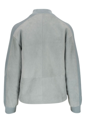 Agnona suede bomber jacket - Grey