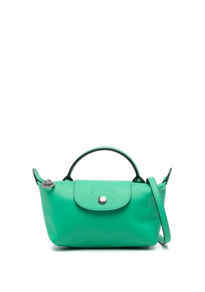 Longchamp debossed-logo leather mini bag - Green