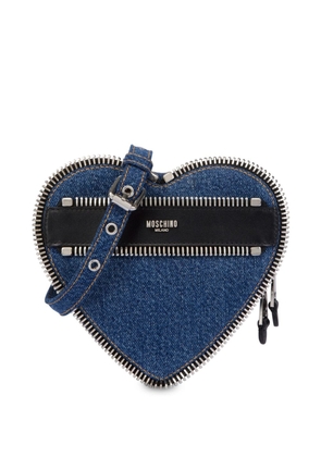 Moschino heart-shaped denim crossbody bag - Blue