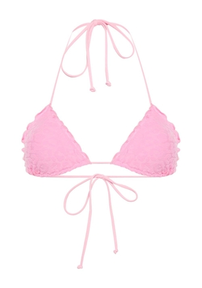 MC2 Saint Barth Sagittarius flocked bikini top - Pink
