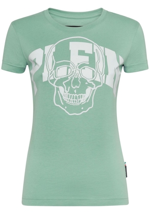 Philipp Plein skull-print cotton T-shirt - Green