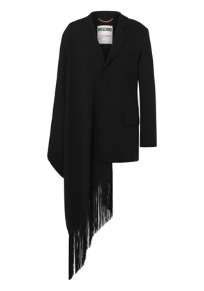 Moschino fringed asymmetric blazer - Black