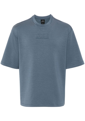 Armani Exchange logo-embossed T-shirt - Blue