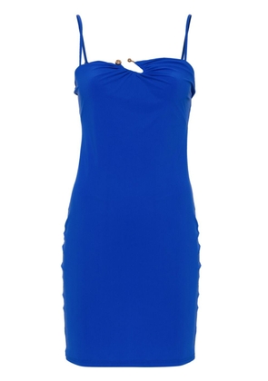 Patrizia Pepe square-neck asymmetric minidress - Blue