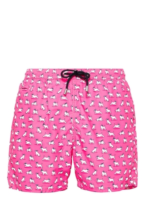 MC2 Saint Barth Terrier Cartoon-print swim shorts - Pink