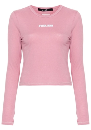Ksubi Stacked logo-reflective cotton T-shirt - Pink