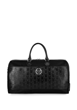 Philipp Plein Monogram leather laptop bag - Black