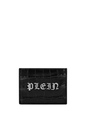 Philipp Plein Gothic Plein crocodile-embossed cardholder - Black