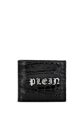 Philipp Plein Gothic Plein crocodile-embossed wallet - Black