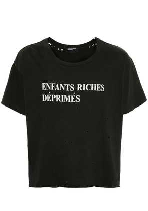 Enfants Riches Déprimés logo-print distressed T-shirt - Black