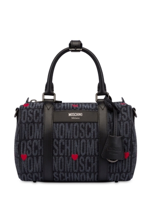 Moschino logo-print duffle bag - Black