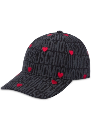 Moschino embroidered-motif cap - Black