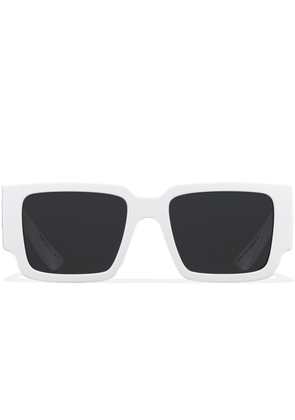 Prada Eyewear logo-lettering square-frame sunglasses - White