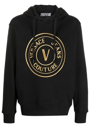 Versace Jeans Couture logo-print cotton hoodie - Black