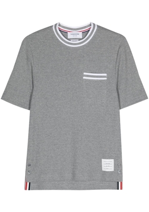 Thom Browne pointelle cotton blend T-shirt - Grey