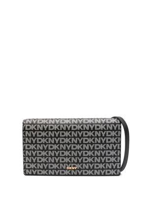 DKNY logo-print clutch bag - Black