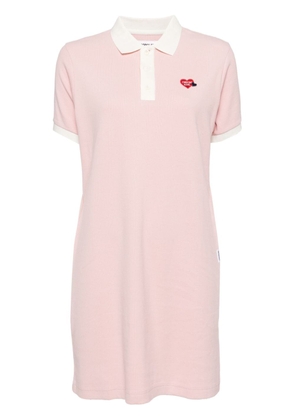 CHOCOOLATE logo-embroidered polo-collar dress - Pink