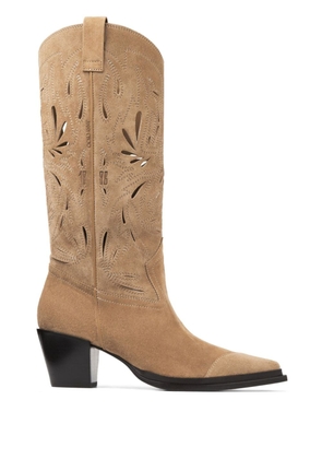 Jimmy Choo Cece 60mm suede boots - Neutrals