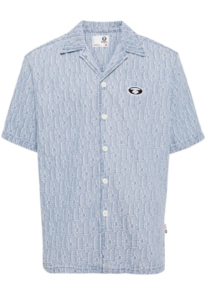 AAPE BY *A BATHING APE® patterned jacquard shirt - Blue