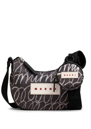 Marni logo-patch shoulder bag - Black