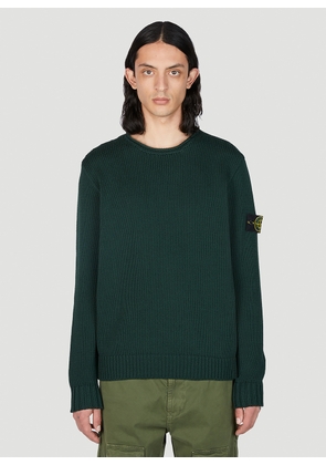Stone Island Compass Patch Sweater - Man Knitwear Green M