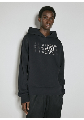 MM6 Maison Margiela Distressed Logo Print Sweatshirt - Man Sweatshirts Black M